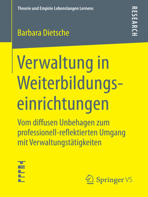 cover image of Verwaltung in Weiterbildungseinrichtungen